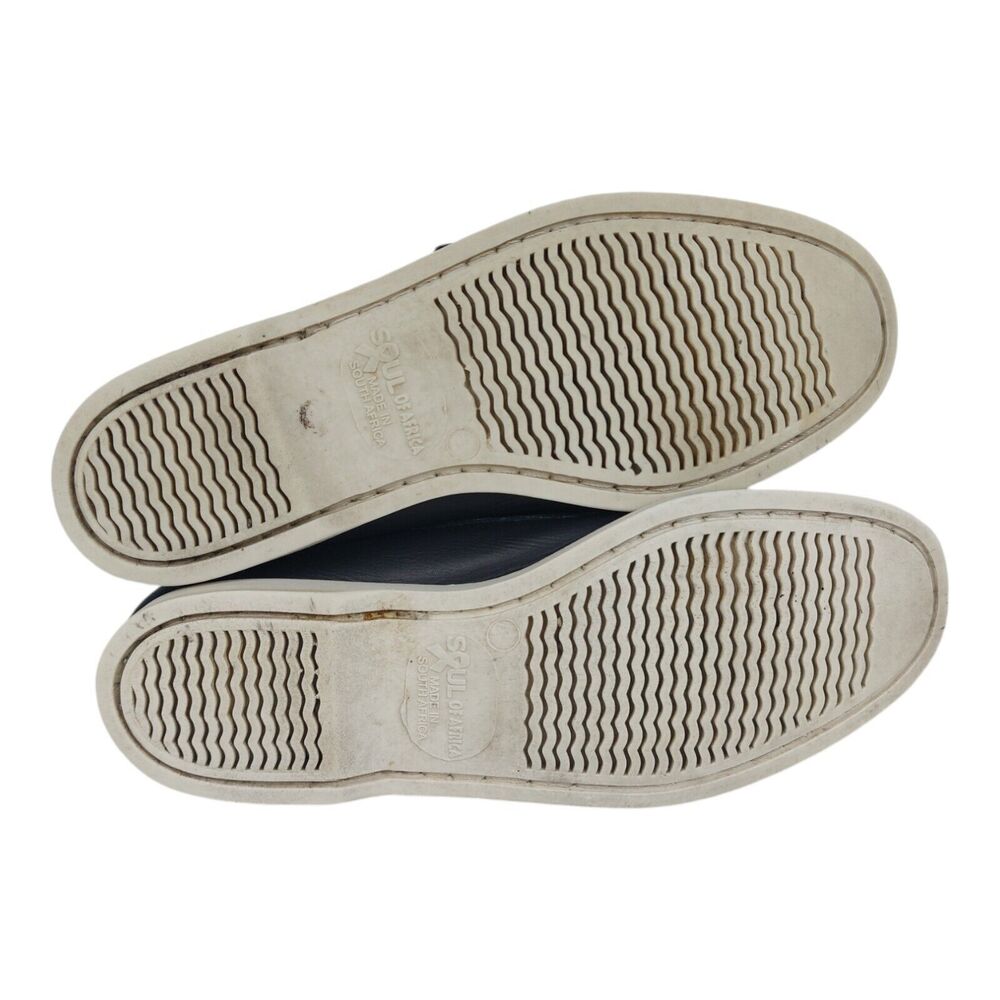Soul Of Africa Womens Leather Boat Shoes Size 9 Blue White - Picture 9 of 9